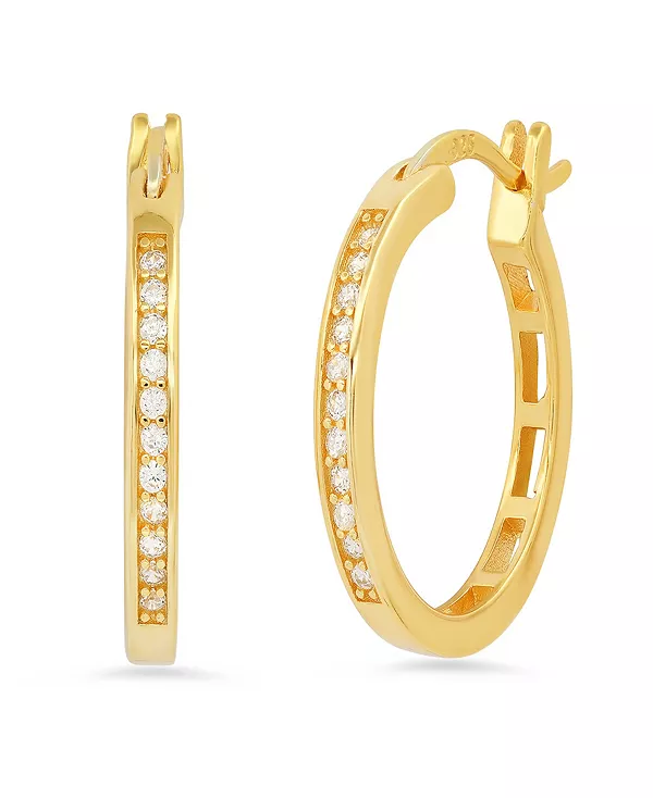 Женские серьги-кольца из стерлингового серебра с покрытием и имитацией бриллиантов Steeltime, gold
Женские серьги-кольца из стерлингового серебра с покрытием и имитацией бриллиантов Steeltime, gold