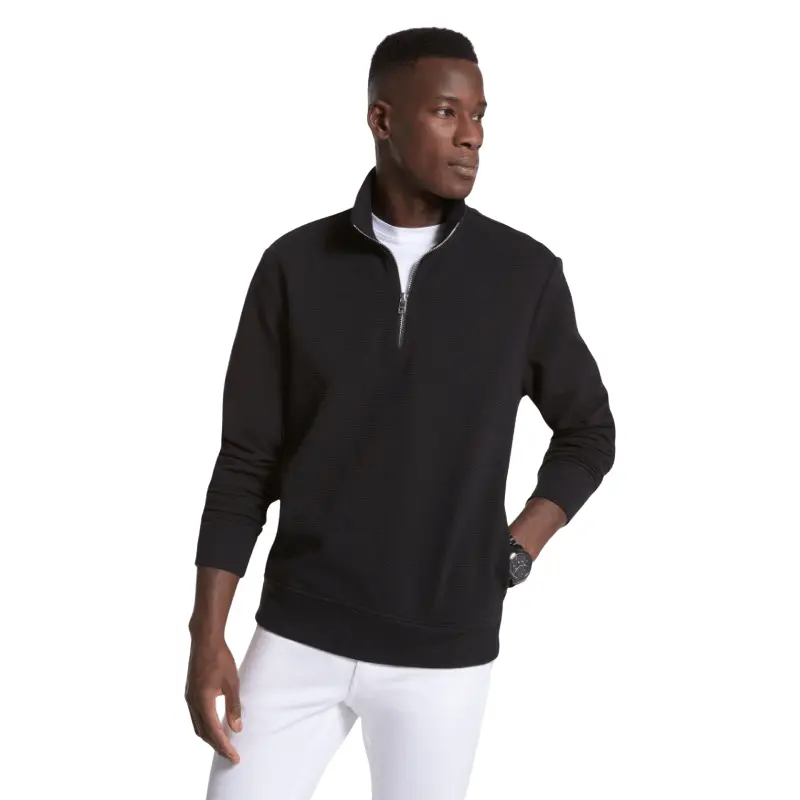 Свитер Michael Kors Cotton Blend Half-Zip, черный 
Свитер Michael Kors Cotton Blend Half-Zip, черный