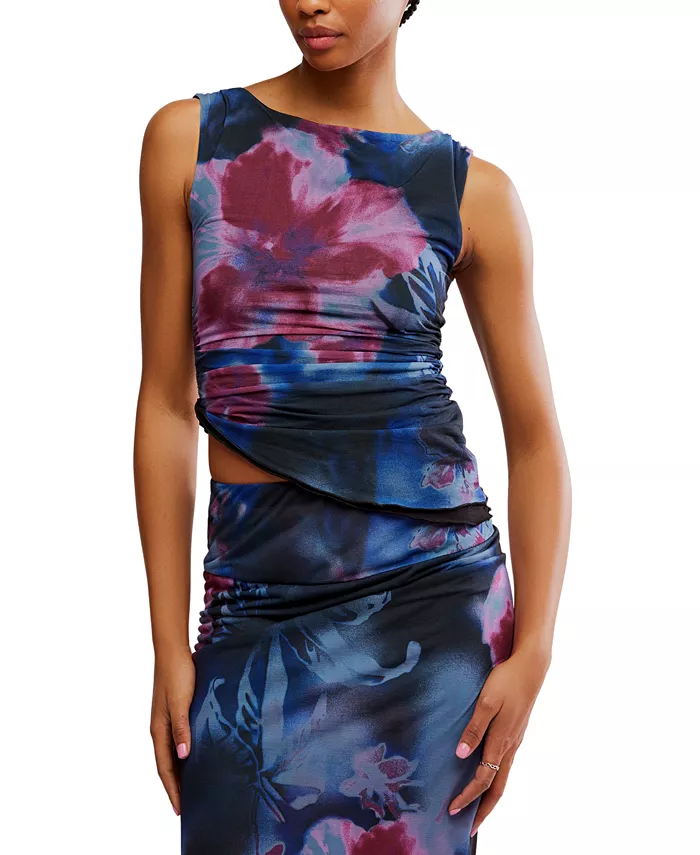 Женский топ с печатью Ash, сборками и сетчатой вставкой Free People, синий
Женский топ с печатью Ash, сборками и сетчатой вставкой Free People, синий