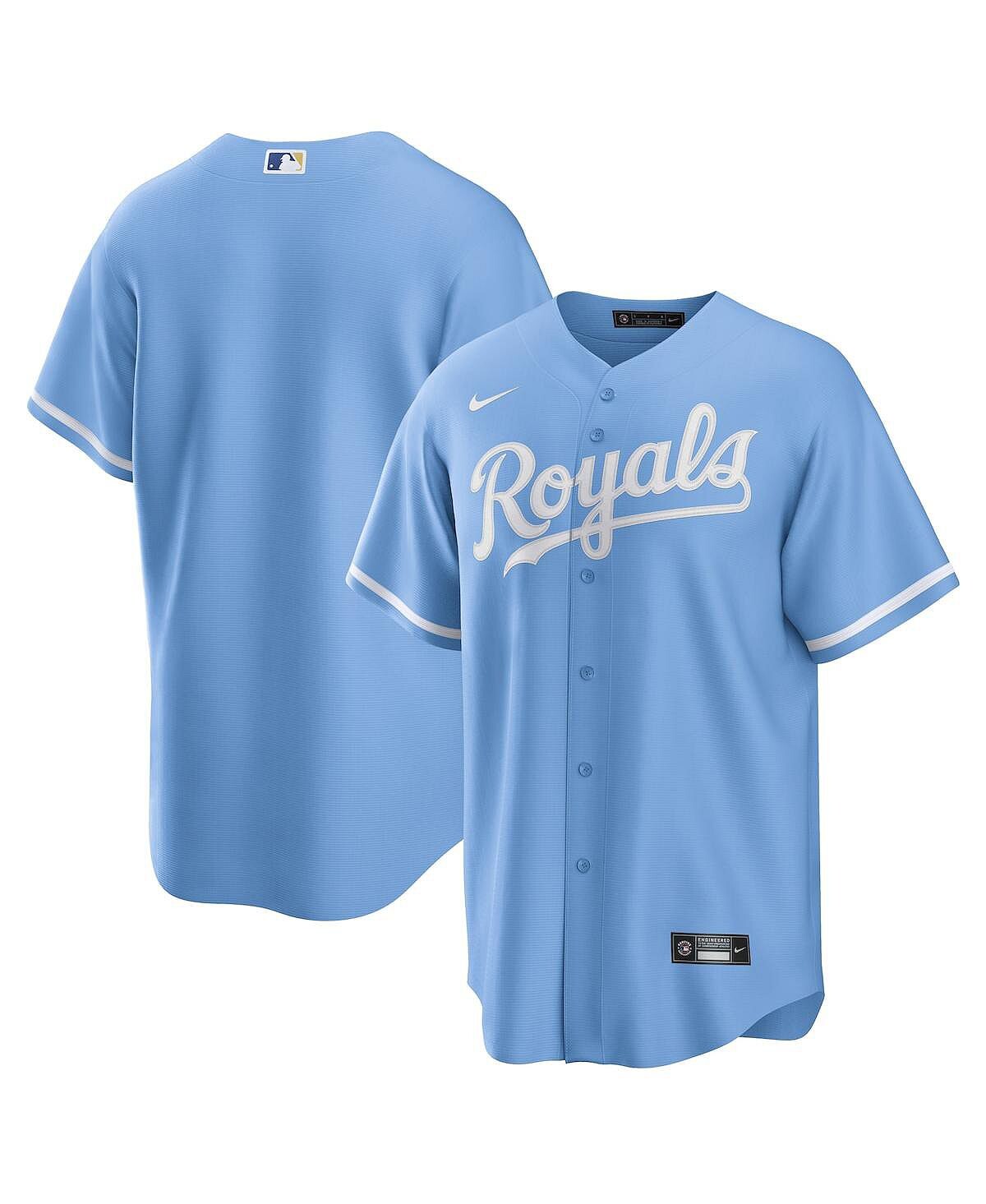Мужская голубая футболка с логотипом команды kansas city royals alternate replica team logo Nike, светло-синий
Мужская голубая футболка с логотипом команды kansas city royals alternate replica team logo Nike, светло-синий