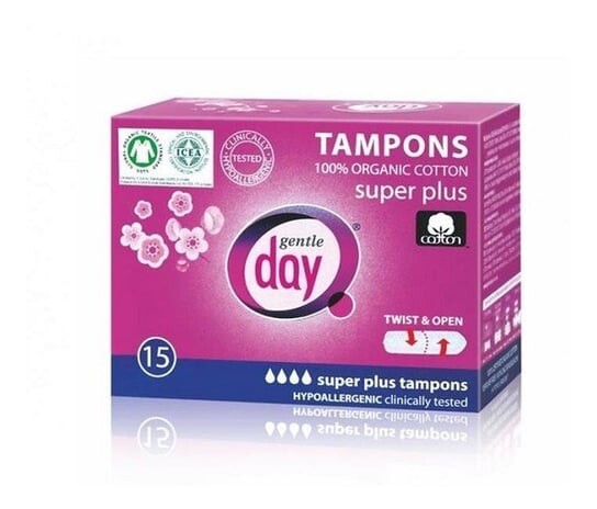 Тампоны Gentle Day Tampons 100% хлопок эко супер плюс 15 шт.
Тампоны Gentle Day Tampons 100% хлопок эко супер плюс 15 шт.