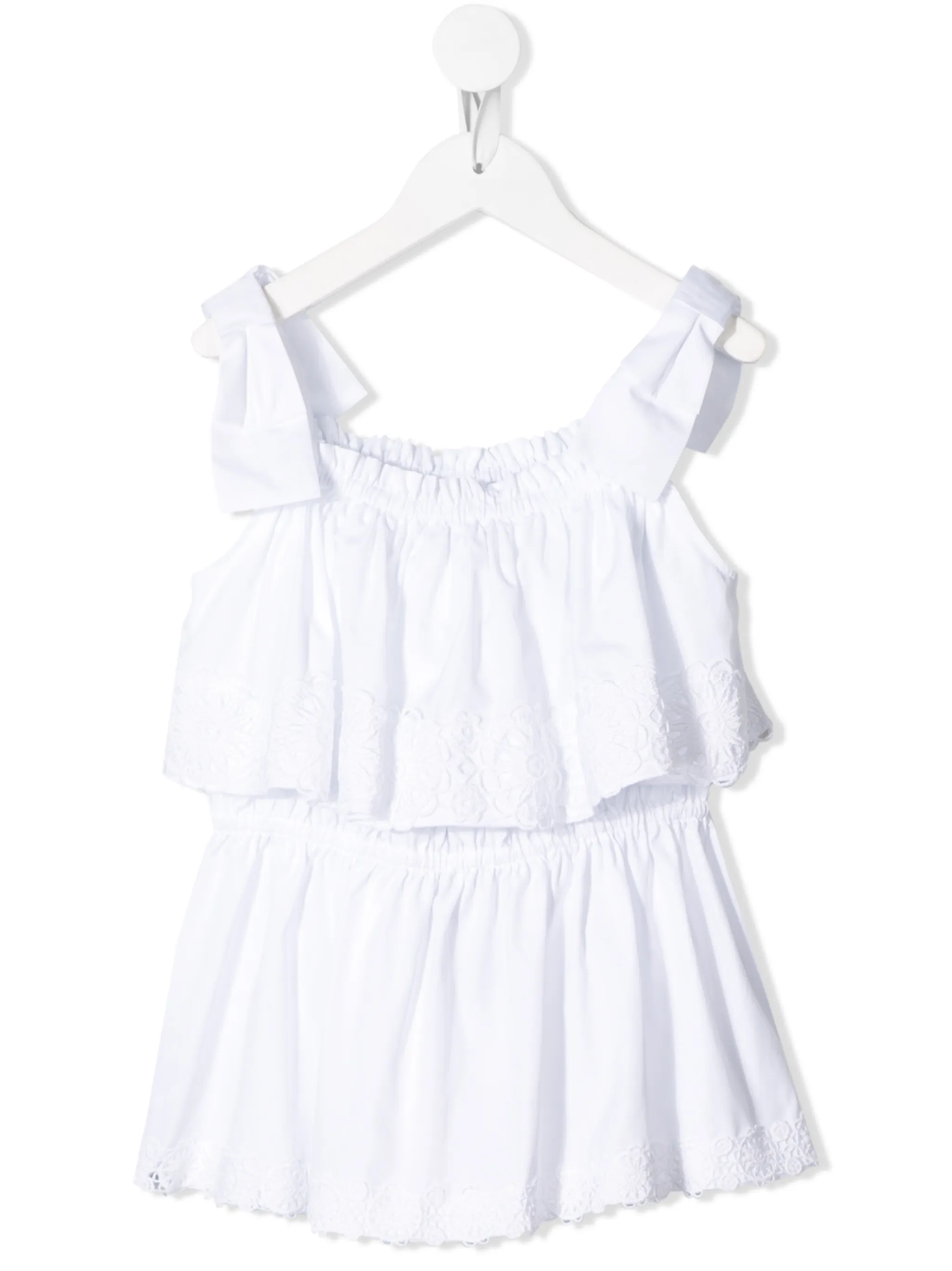 Топ без рукавов с оборками Dolce & Gabbana Kids, белый
Топ без рукавов с оборками Dolce & Gabbana Kids, белый