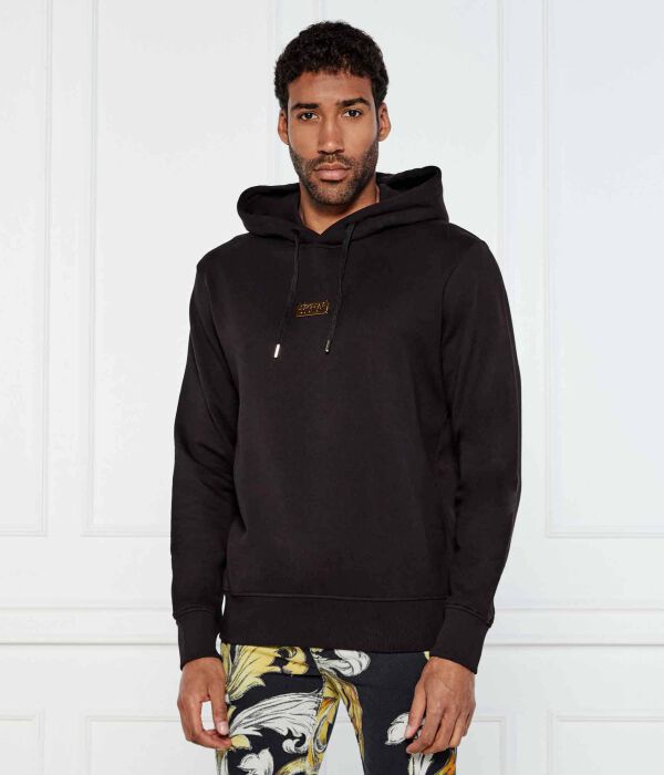 Свитер с разрезом Regular fit Versace Jeans Couture, черный 
Свитер с разрезом Regular fit Versace Jeans Couture, черный