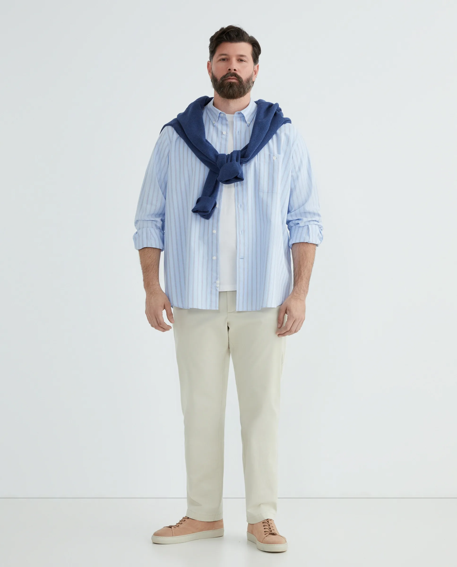 Длинный рукав большого размера оксфордская полоска двухцветная Dustin, светло-голубой
Длинный рукав большого размера оксфордская полоска двухцветная Dustin, светло-голубой