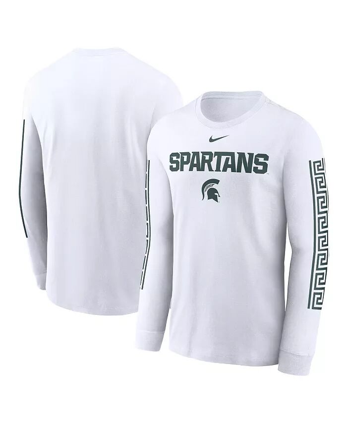 Мужская белая футболка с длинным рукавом с надписью «Michigan State Spartans Local Spirit» Nike
Мужская белая футболка с длинным рукавом с надписью «Michigan State Spartans Local Spirit» Nike
