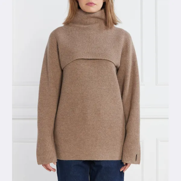 Свитер обычного кроя с высоким воротником и накладным воротником из переработанной шерсти Calvin Klein, коричневый
Свитер обычного кроя с высоким воротником и накладным воротником из переработанной шерсти Calvin Klein, коричневый