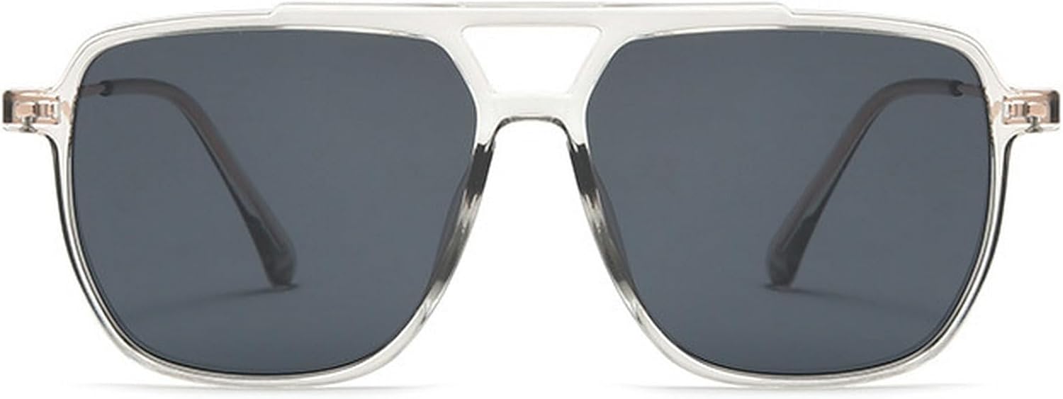 Мужские солнцезащитные очки-пилот в стиле ретро с двойной перемычкой, модные очки большого размера с защитой от УФ-излучения UV400, женские трендовые черные солнцезащитные очки mincl, Clear Gray
Мужские солнцезащитные очки-пилот в стиле ретро с двойной перемычкой, модные очки большого размера с защитой от УФ-излучения UV400, женские трендовые черные солнцезащитные очки mincl, Clear Gray