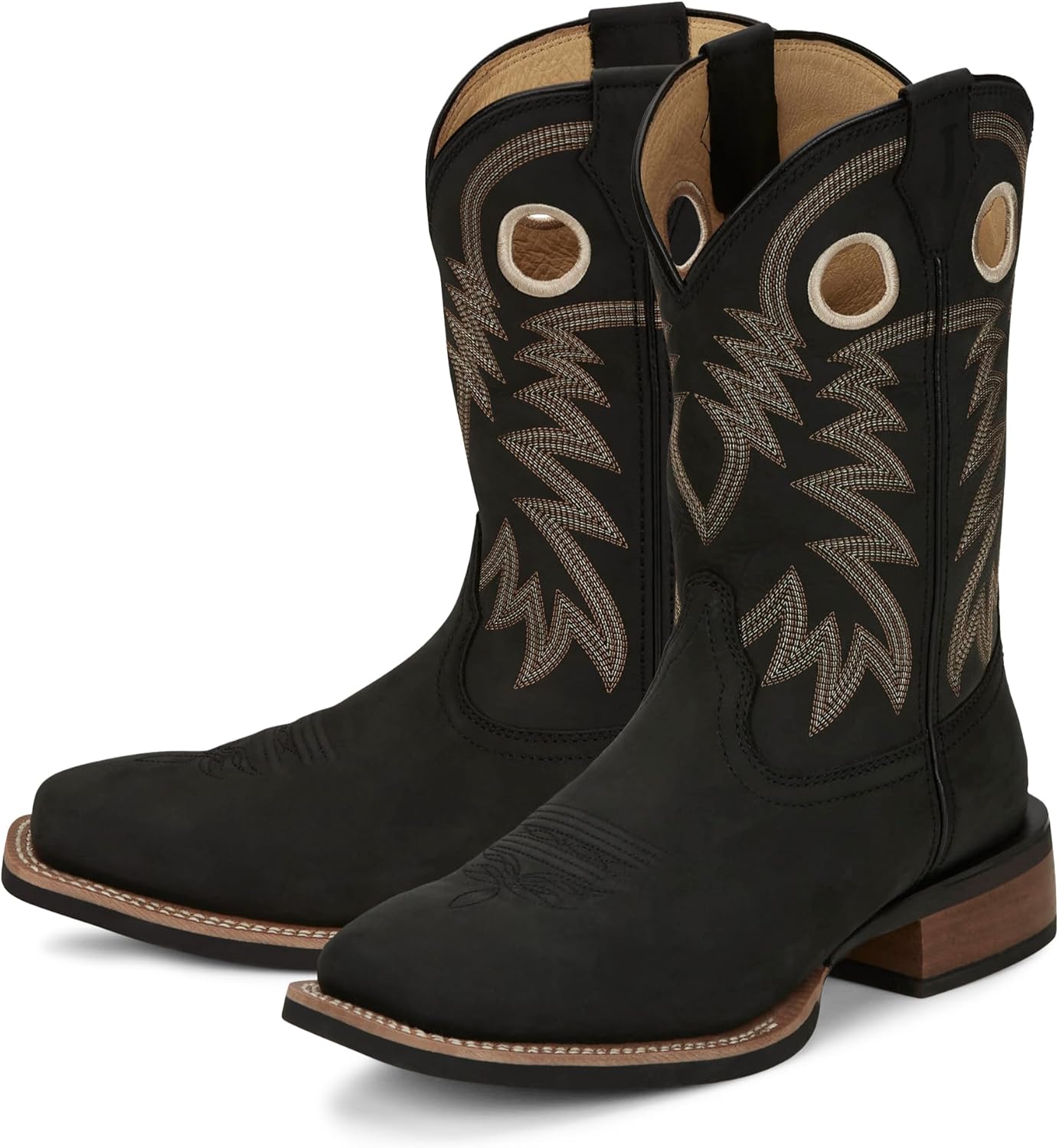 Мужские вестерн-бутсы Justin Show Stopper 11 - Коллекция Frontier - Ковбойские ботинки с квадратным носком, кожаные, с комфортной стелькой и противоскользящей подошвой, черный
Мужские вестерн-бутсы Justin Show Stopper 11 - Коллекция Frontier - Ковбойские ботинки с квадратным носком, кожаные, с комфортной стелькой и противоскользящей подошвой, черный