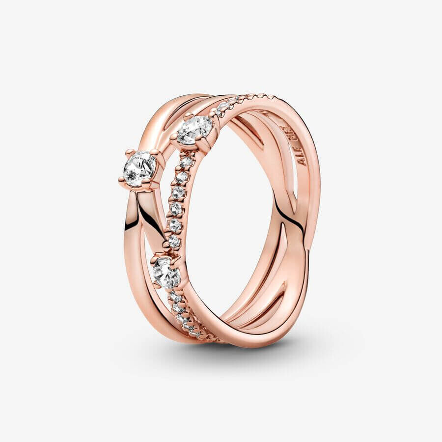 Кольцо Pandora Timeless Sparkling Triple Band, розовое золото
Кольцо Pandora Timeless Sparkling Triple Band, розовое золото