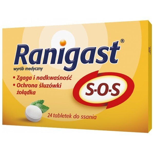 Ranigast SOS препарат от изжоги, 24 шт.
Ranigast SOS препарат от изжоги, 24 шт.