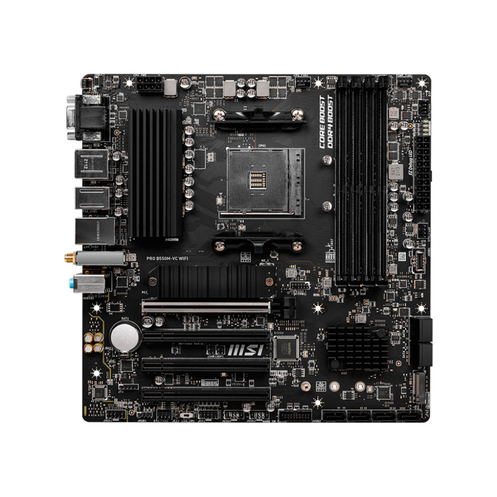 Материнская плата MSI PRO B550M-VC WiFi, AM4, DDR4
Материнская плата MSI PRO B550M-VC WiFi, AM4, DDR4