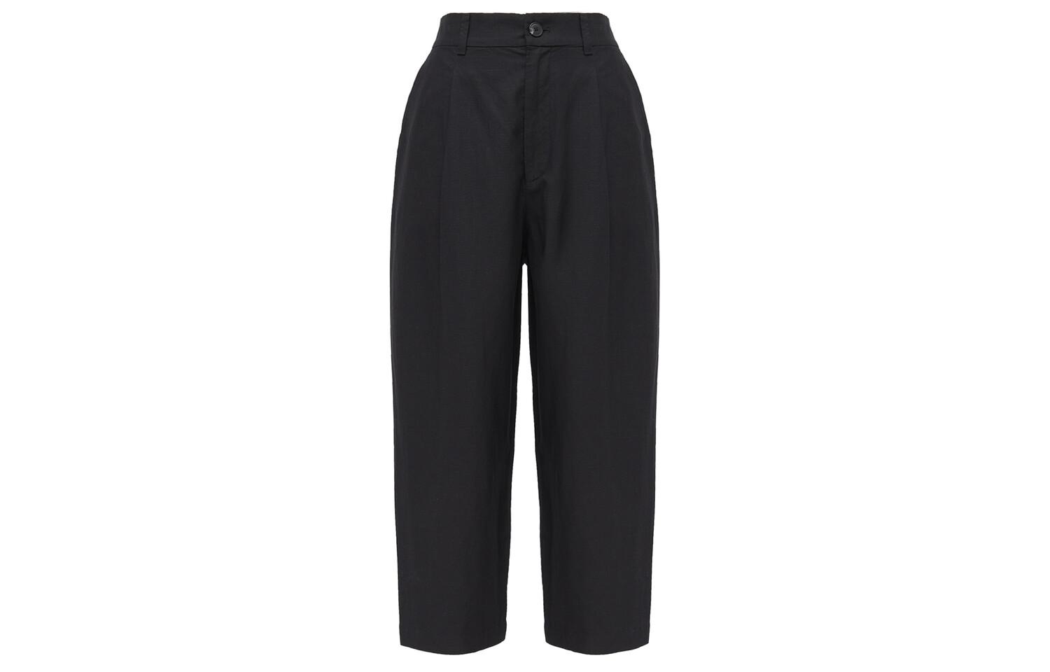 Брюки из смесового льна с зауженными складками UNIQLO, черный
Брюки из смесового льна с зауженными складками UNIQLO, черный