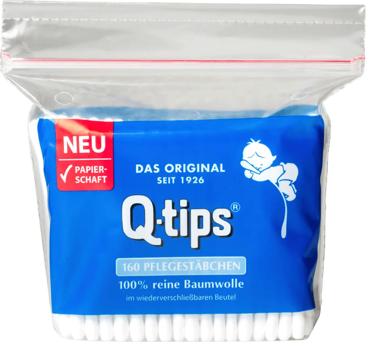 Сменная упаковка ватных палочек 160 шт. Q-tips
Сменная упаковка ватных палочек 160 шт. Q-tips