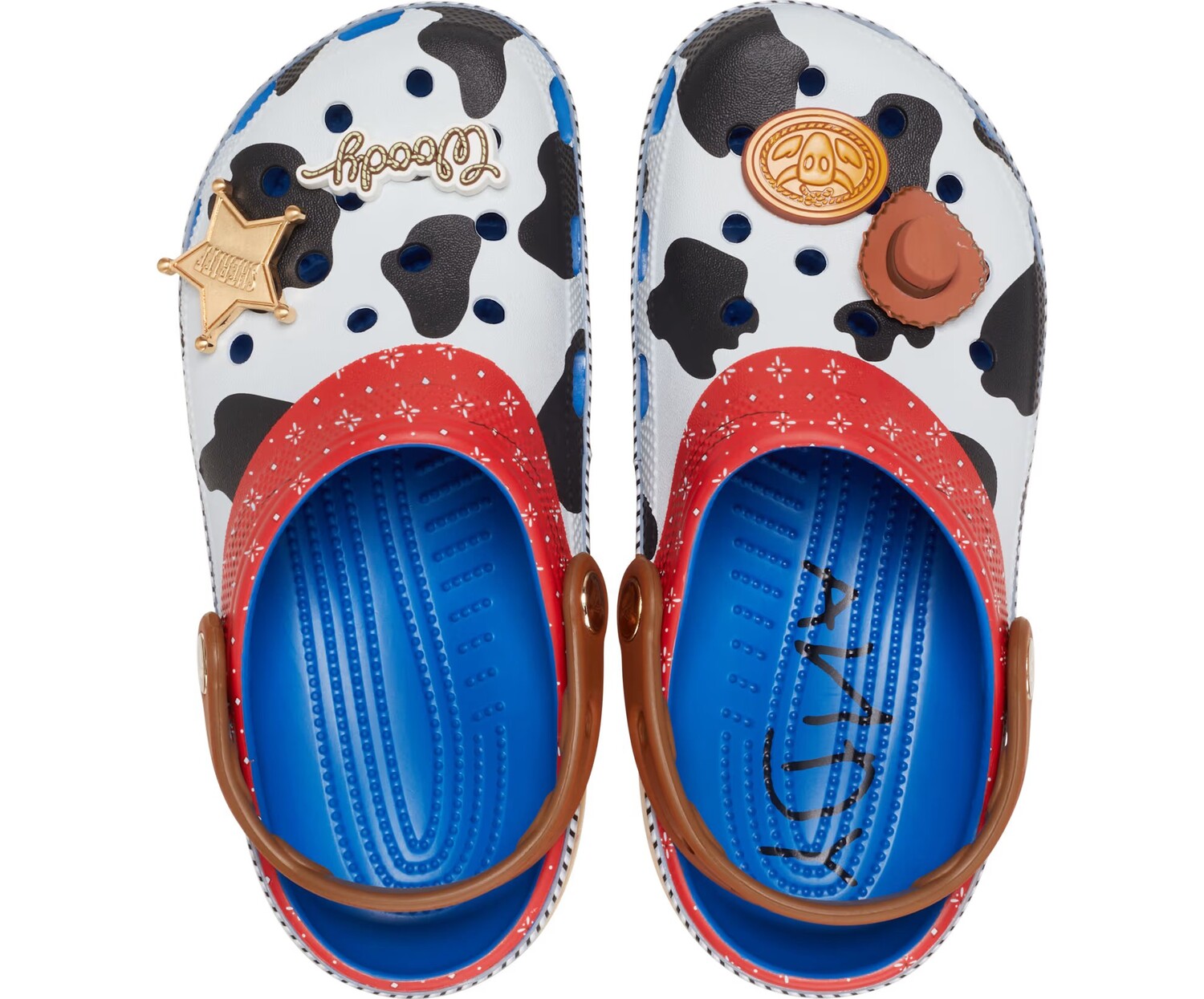 Сабо Crocs Classic x Toy Story 'Sheriff Woody', синий/коричневый
Сабо Crocs Classic x Toy Story 'Sheriff Woody', синий/коричневый