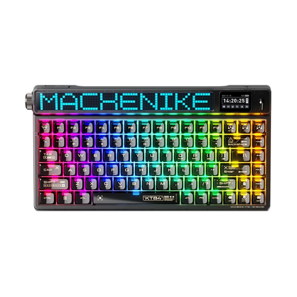 Клавиатура игровая механическая беспроводная Machenike KT84, Gateron North Pole 2.0 Ice, черный, английская раскладка
Клавиатура игровая механическая беспроводная Machenike KT84, Gateron North Pole 2.0 Ice, черный, английская раскладка