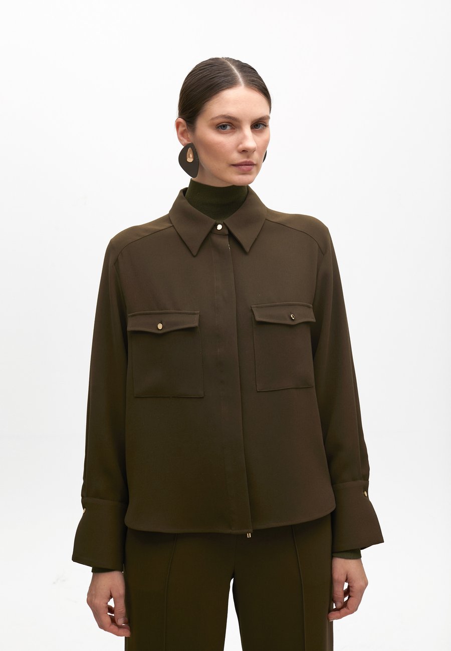Блуза LOLA CASADEMUNT Button-down blouse, Khaki
Блуза LOLA CASADEMUNT Button-down blouse, Khaki