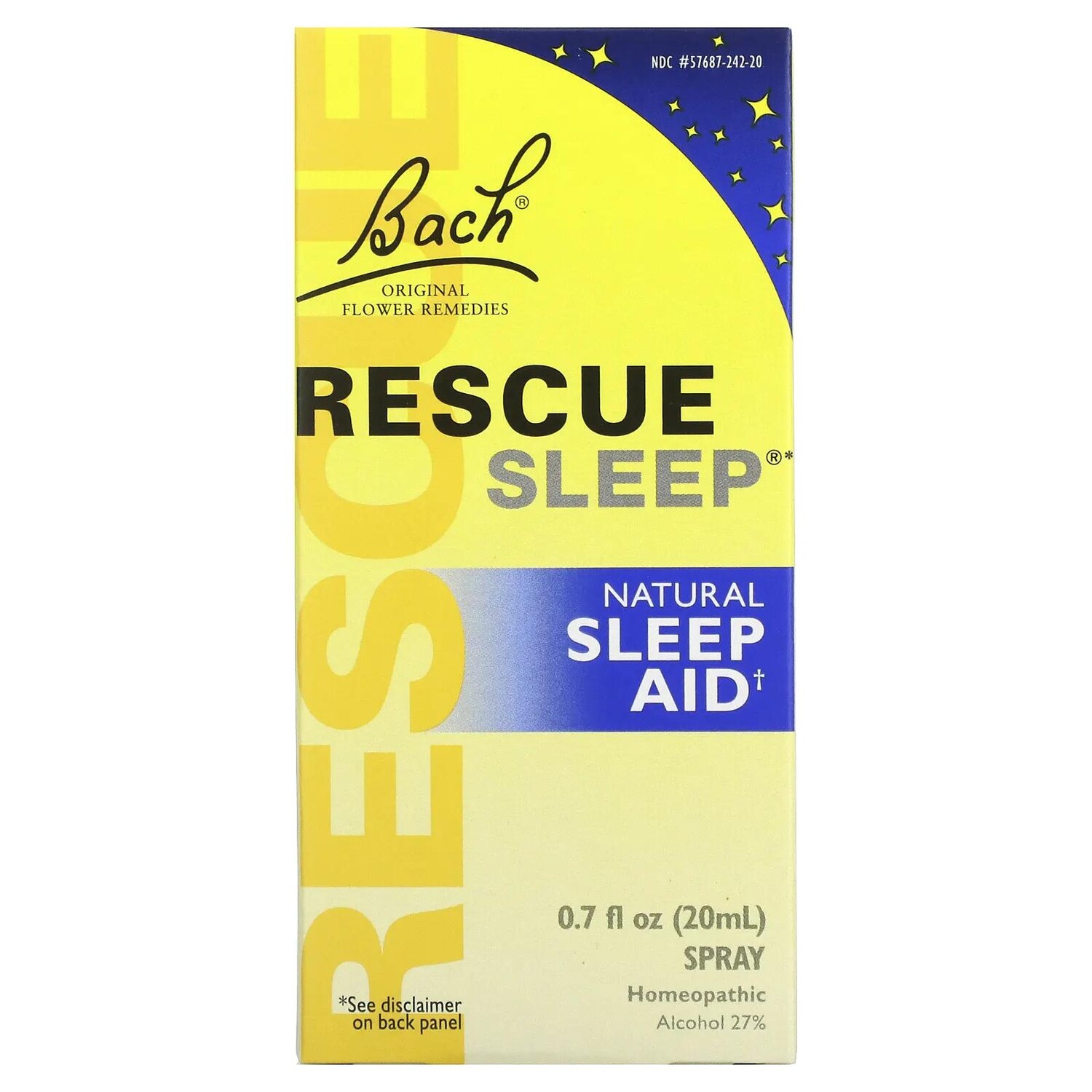 Bach Rescue Sleep природный помощник для сна 0.7 жидких унций (20 мл) спрей
Bach Rescue Sleep природный помощник для сна 0.7 жидких унций (20 мл) спрей