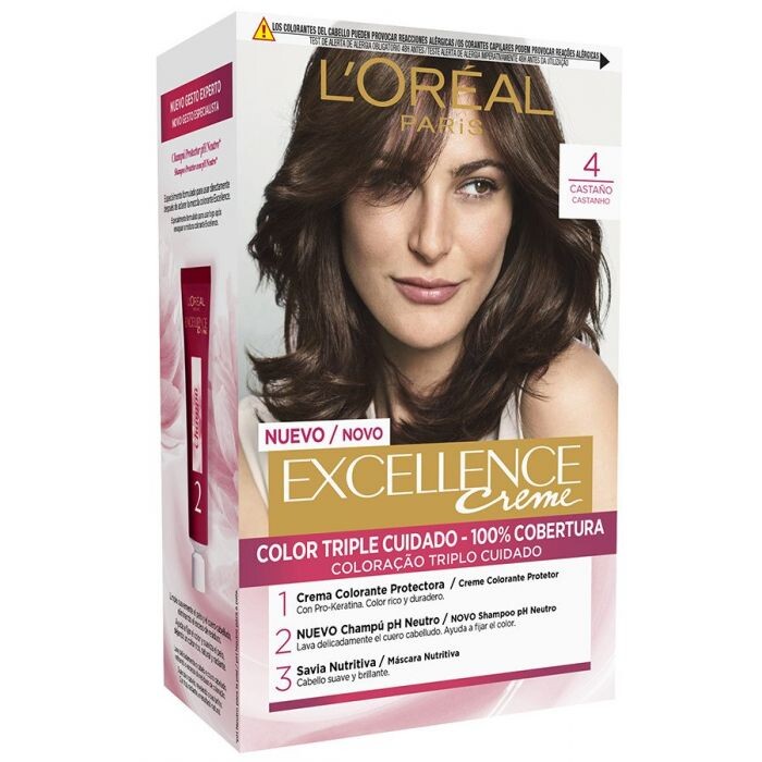 Краска для волос Excellence Creme Tintes L'Oréal París, 3 Castaño Oscuro
Краска для волос Excellence Creme Tintes L'Oréal París, 3 Castaño Oscuro