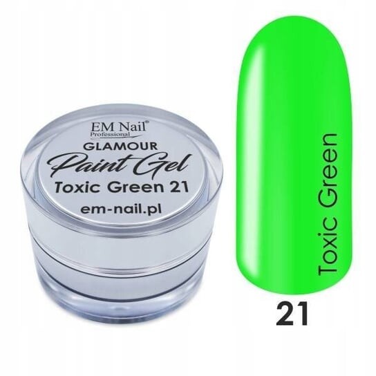 Декоративный гель, Краска-гель Toxic Green EM Nail 
Декоративный гель, Краска-гель Toxic Green EM Nail