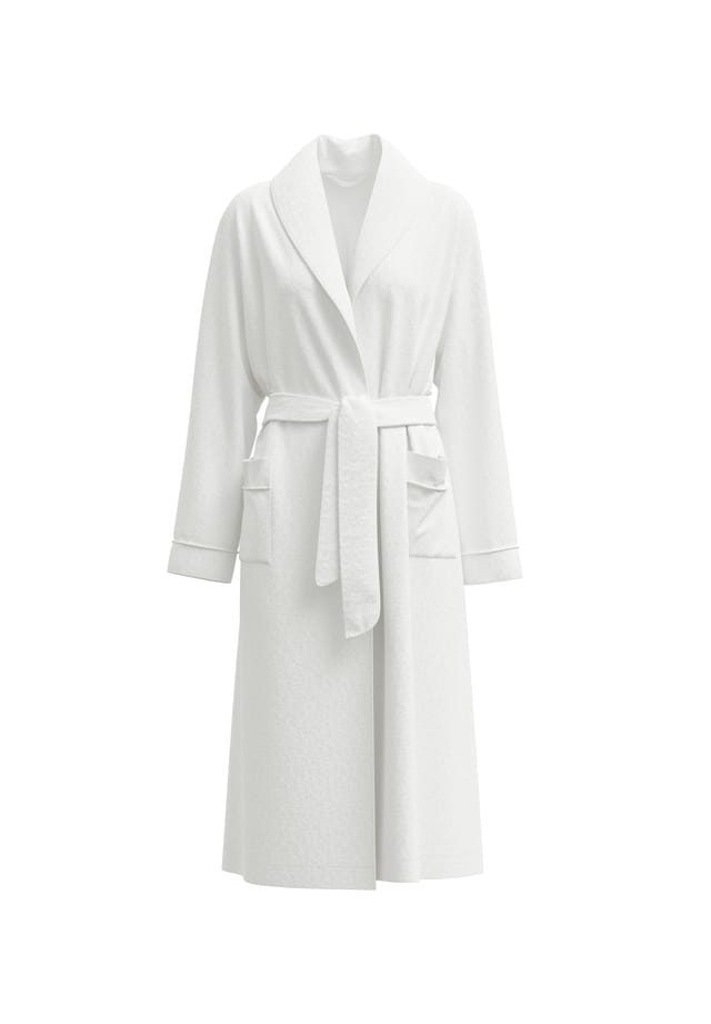 Махровый халат с воротником-шалью 120 см уютный душ Calida, белый
Махровый халат с воротником-шалью 120 см уютный душ Calida, белый