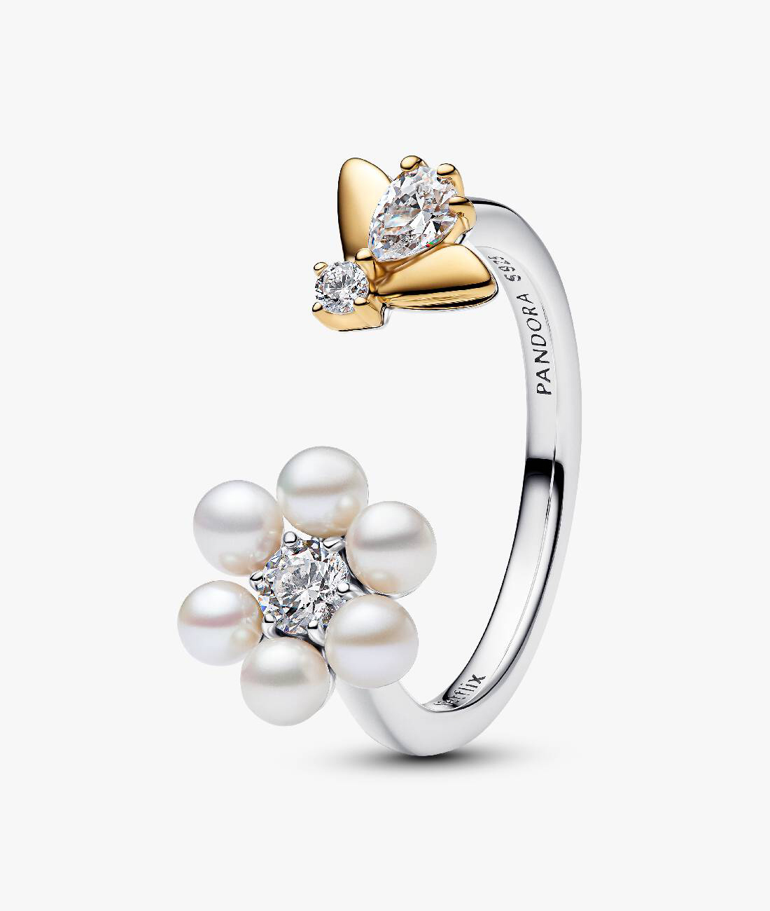 Кольцо Pandora Bridgerton Bee & Treated Freshwater Cultured Pearl Flower Open, серебро/золото
Кольцо Pandora Bridgerton Bee & Treated Freshwater Cultured Pearl Flower Open, серебро/золото