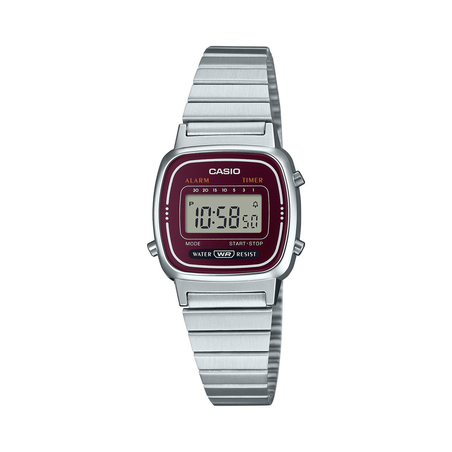 Часы Casio Vintage, арт. LA670WA-4, серебристый/темно-красный
Часы Casio Vintage, арт. LA670WA-4, серебристый/темно-красный