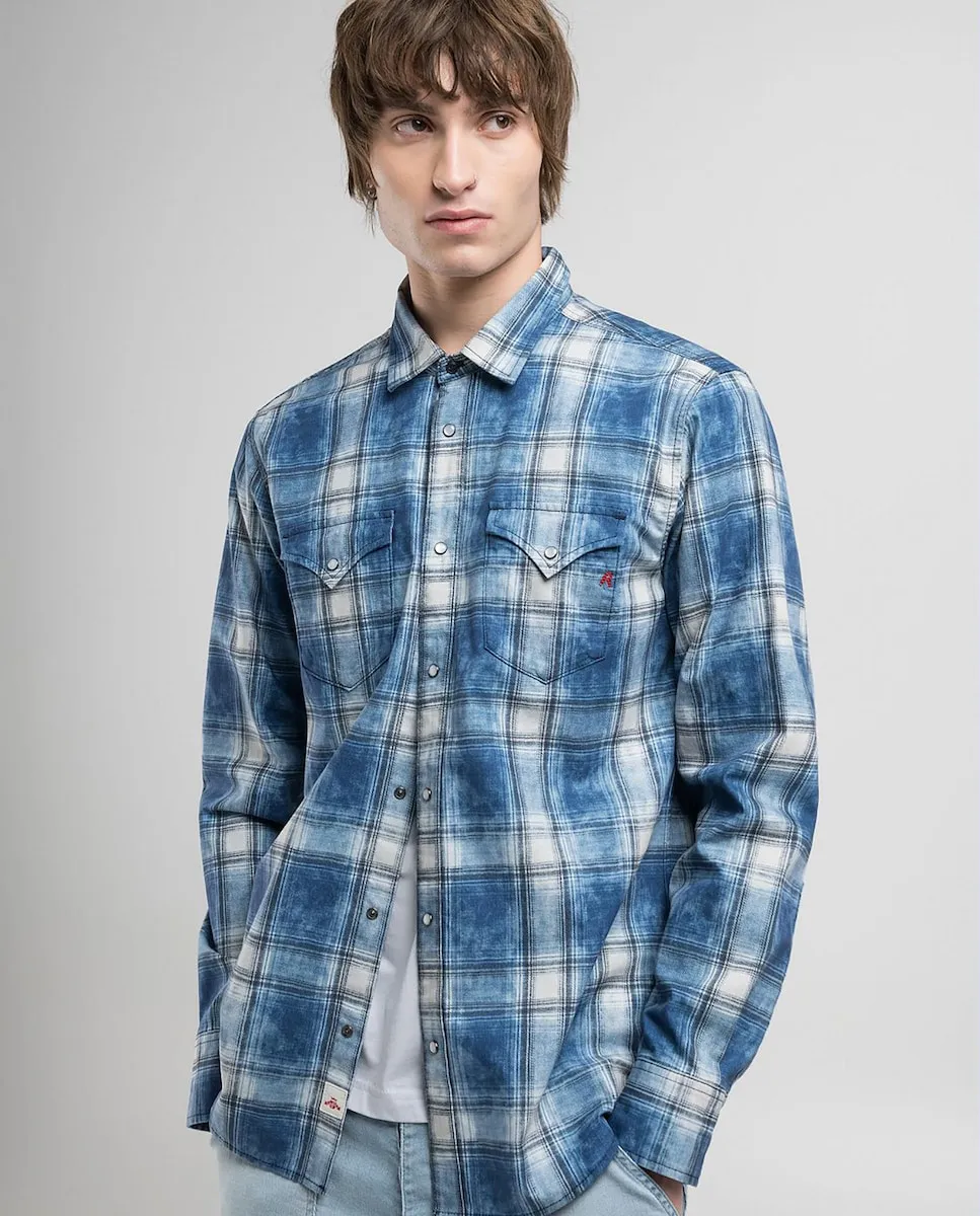 Мужская джинсовая рубашка прямого кроя с длинным рукавом Replay, синий
Мужская джинсовая рубашка прямого кроя с длинным рукавом Replay, синий