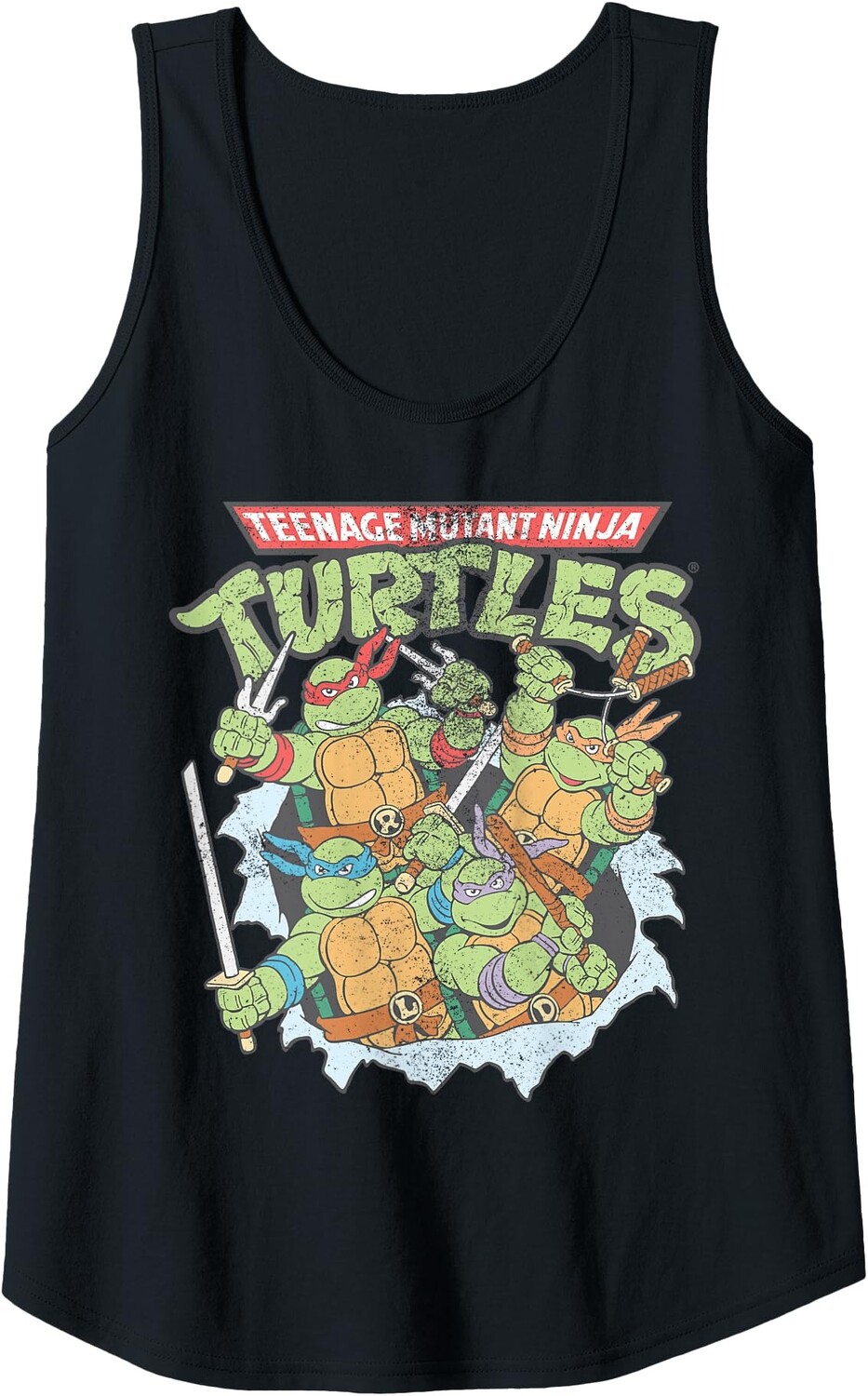 Женская майка Nickelodeon Teenage Mutant Ninja Turtles Break Through, черный
Женская майка Nickelodeon Teenage Mutant Ninja Turtles Break Through, черный