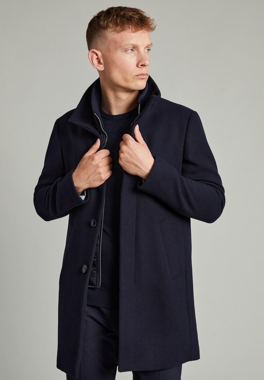 Пальто зимнее Matinique длинное, синий 
Пальто зимнее Matinique длинное, синий