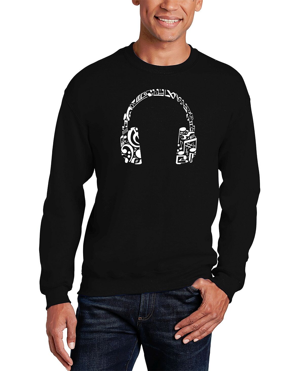 Мужская музыкальная нота наушники word art crewneck sweatshirt LA Pop Art, черный
Мужская музыкальная нота наушники word art crewneck sweatshirt LA Pop Art, черный