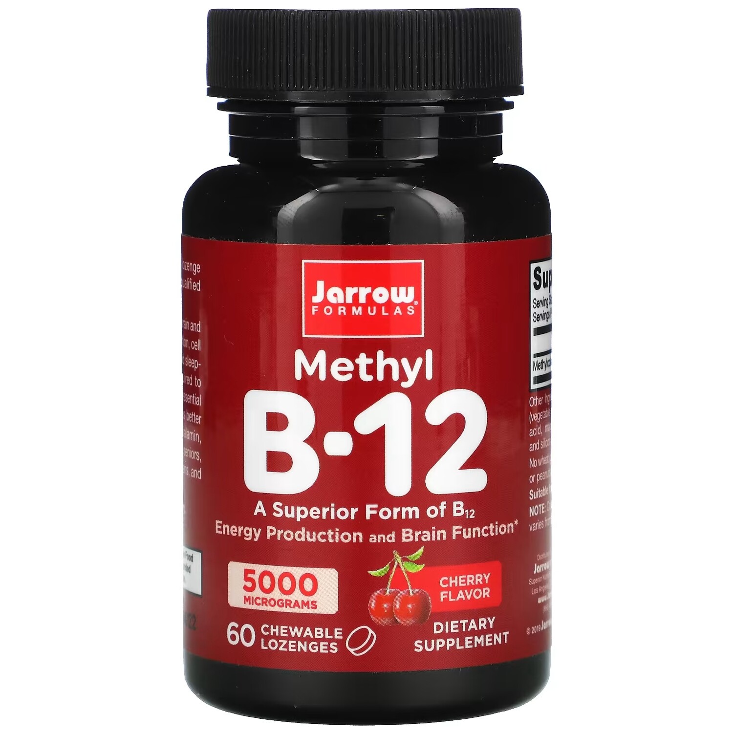 Jarrow Formulas метил B-12 со вкусом вишни 5000 мкг, 60 леденцов
Jarrow Formulas метил B-12 со вкусом вишни 5000 мкг, 60 леденцов