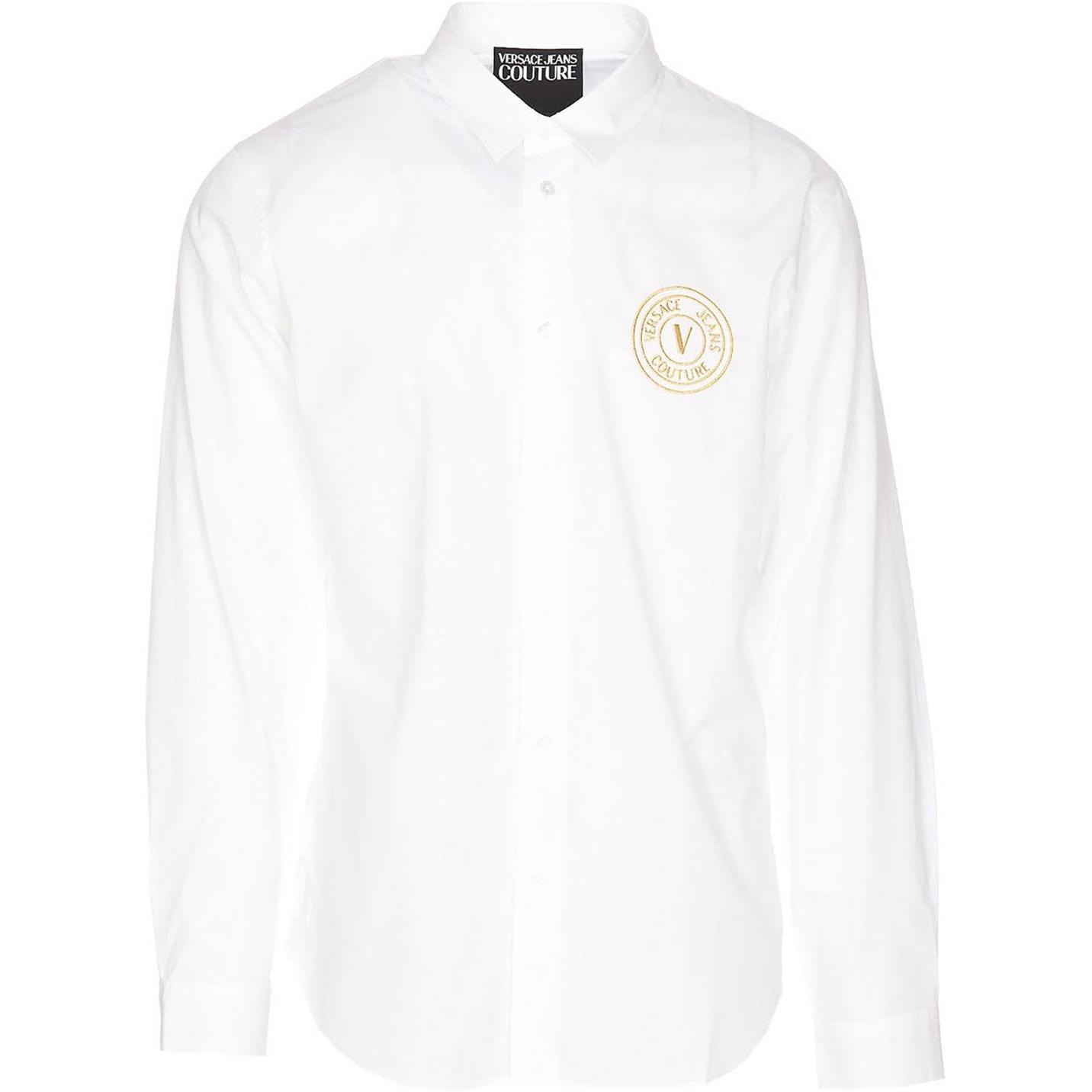 Рубашка с вышитым логотипом на пуговицах VERSACE JEANS COUTURE, белый
Рубашка с вышитым логотипом на пуговицах VERSACE JEANS COUTURE, белый