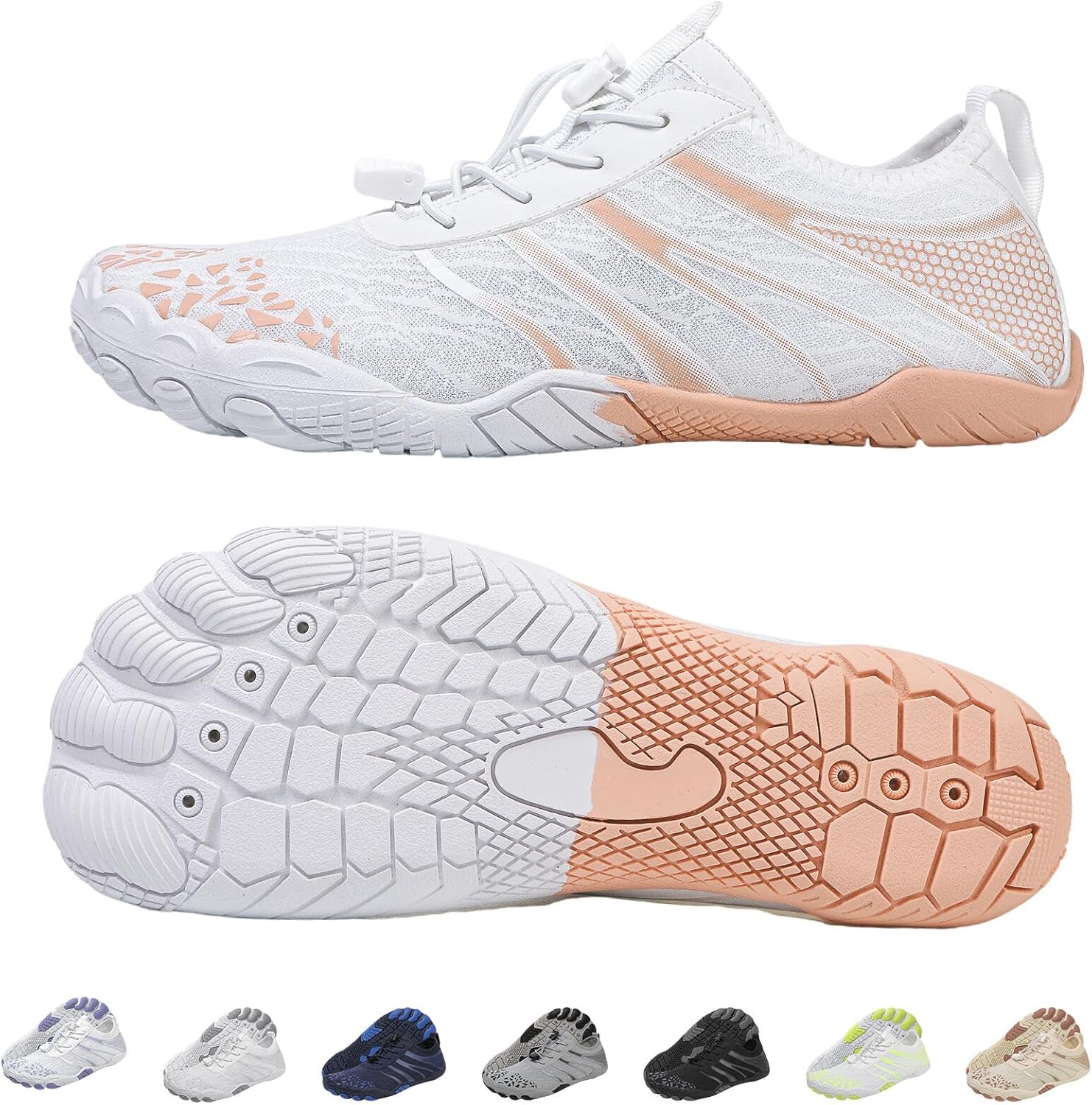 Горные кроссовки для ходьбы для мужчин и женщин, с широкой носочной частью, противоскользящие, для бега, пляжа, плавания и бассейна Kiyenus, белый
Горные кроссовки для ходьбы для мужчин и женщин, с широкой носочной частью, противоскользящие, для бега, пляжа, плавания и бассейна Kiyenus, белый