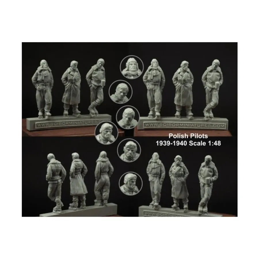 Польские летчики 1939-1940 гг., Historical Miniatures - Polish (1:48) (Scibor Monstrous Miniatures) 
Польские летчики 1939-1940 гг., Historical Miniatures - Polish (1:48) (Scibor Monstrous Miniatures)
