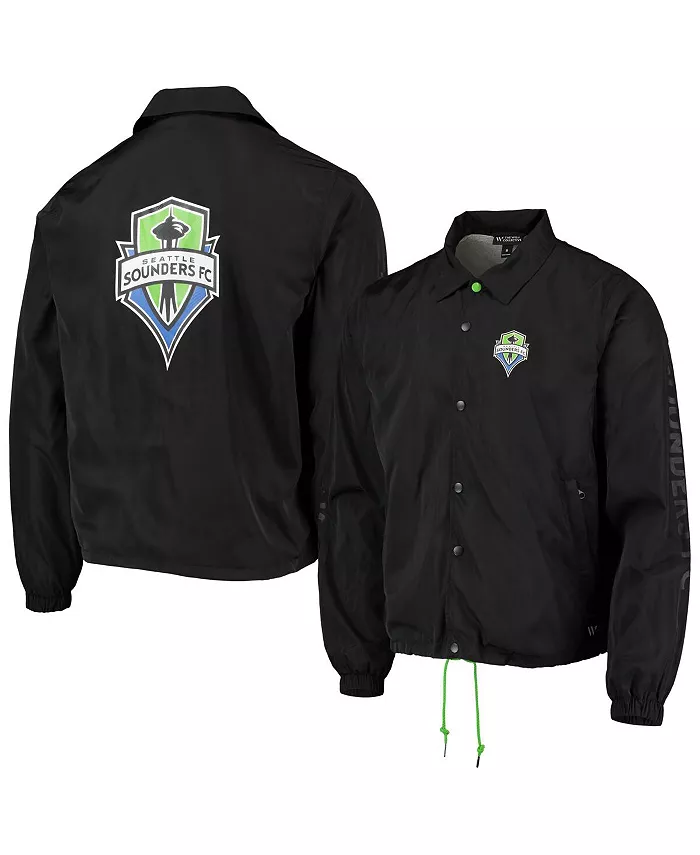 Мужская черная куртка на молнии Seattle Sounders FC Coaches Full-Snap Jacket The Wild Collective
Мужская черная куртка на молнии Seattle Sounders FC Coaches Full-Snap Jacket The Wild Collective