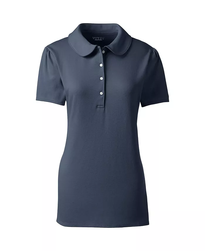 Женская поло с коротким рукавом и воротником Питер Пэн Lands' End, синий
Женская поло с коротким рукавом и воротником Питер Пэн Lands' End, синий