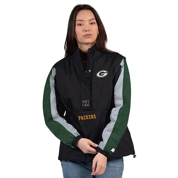 Женская черно-зеленая куртка Green Bay Packers Thursday Night Gridiron на молнии Starter
Женская черно-зеленая куртка Green Bay Packers Thursday Night Gridiron на молнии Starter