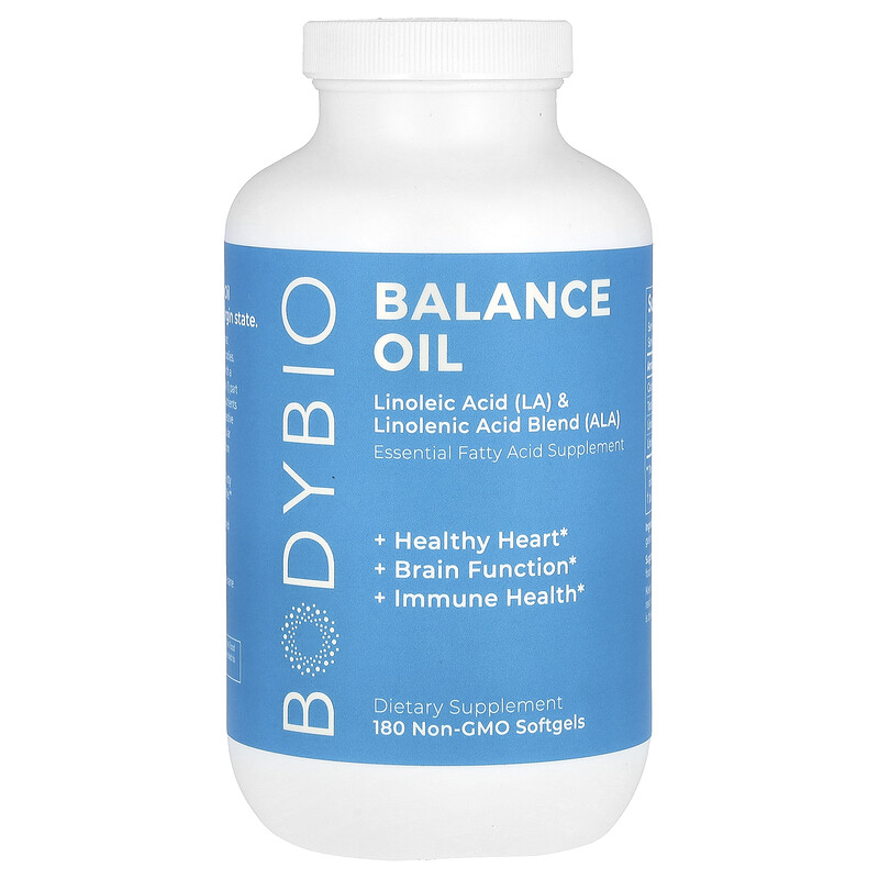 BodyBio, Balance Oil, 180 мягких таблеток без ГМО
BodyBio, Balance Oil, 180 мягких таблеток без ГМО