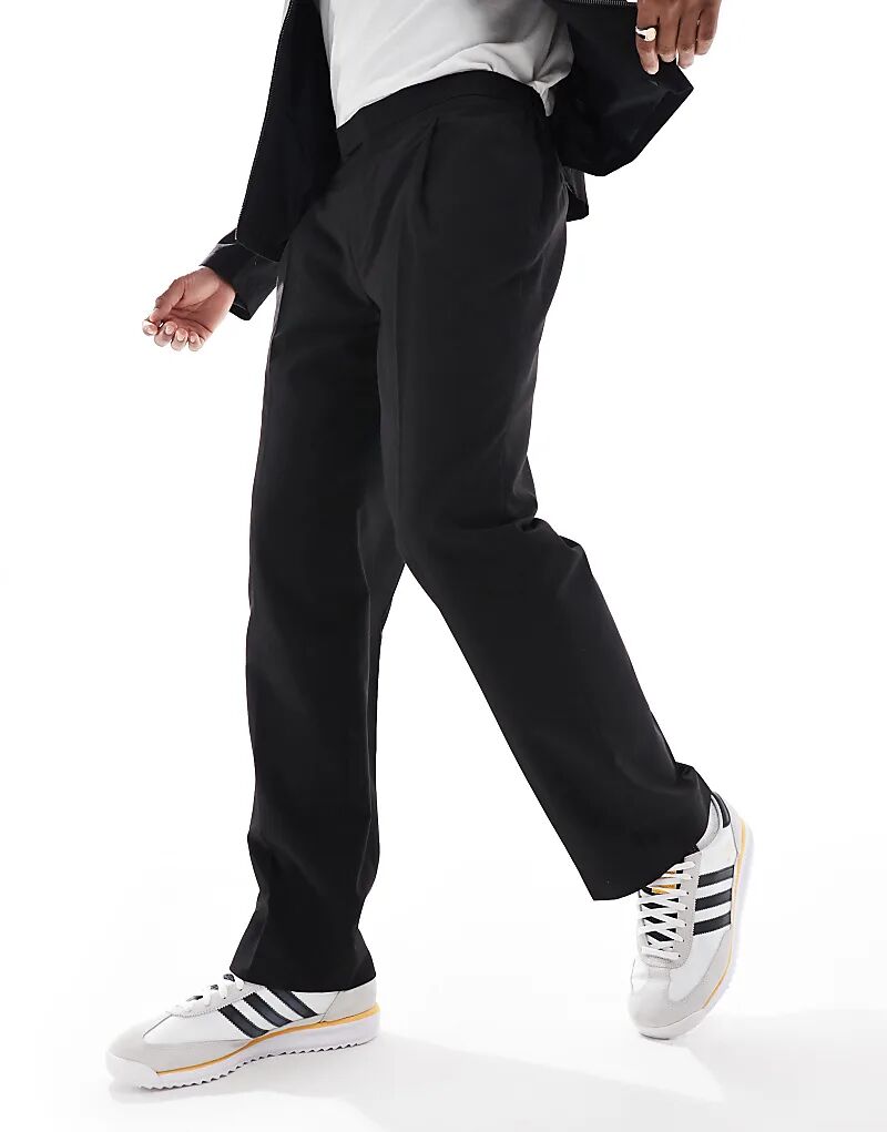 Элегантные брюки прямого кроя ASOS DESIGN черного цвета с эластичной талией
Элегантные брюки прямого кроя ASOS DESIGN черного цвета с эластичной талией