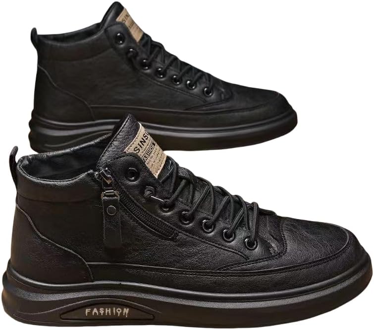 Мужские стильные кеды высокого среза в уличном стиле для скейтборда, удобные, противоскользящие, прочные с толстой подошвой и боковой молнией, подходят для активного отдыха на улице Hhhchpm, черный
Мужские стильные кеды высокого среза в уличном стиле для скейтборда, удобные, противоскользящие, прочные с толстой подошвой и боковой молнией, подходят для активного отдыха на улице Hhhchpm, черный