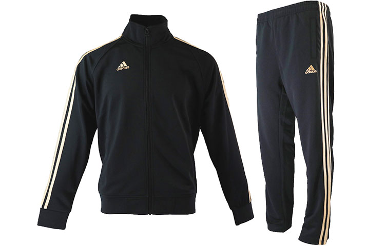 Повседневная спортивная одежда Мужская черная золотая Adidas
Повседневная спортивная одежда Мужская черная золотая Adidas