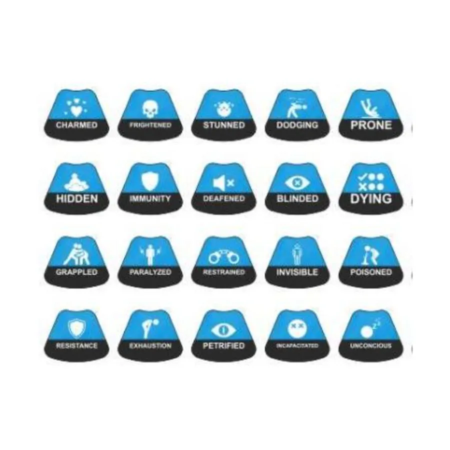 Набор жетонов условий — синий, War Tiles - RPG Tokens
Набор жетонов условий — синий, War Tiles - RPG Tokens