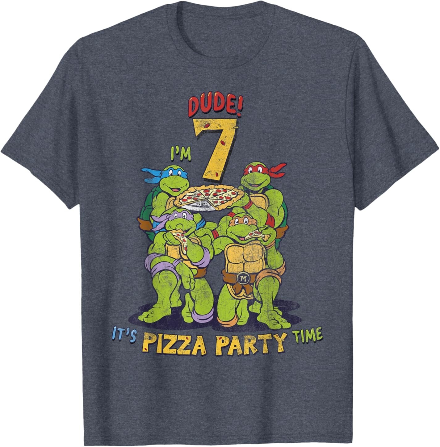 Мужская футболка Teenage Mutant Ninja Turtles I'm 7 Dude Pizza Birthday Party, синий вереск
Мужская футболка Teenage Mutant Ninja Turtles I'm 7 Dude Pizza Birthday Party, синий вереск