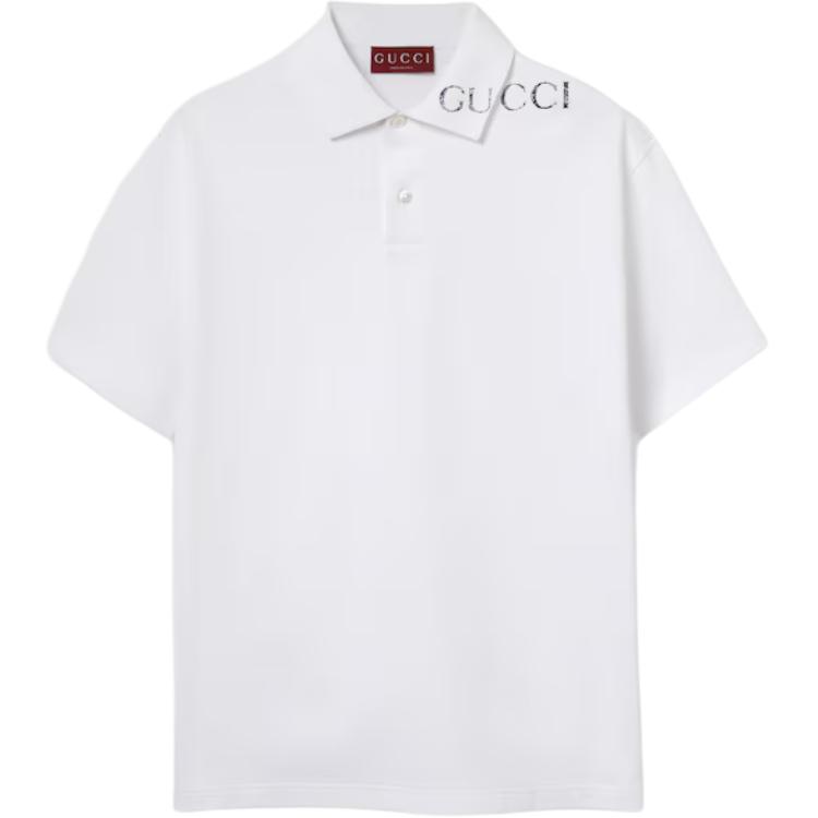 Печатная короткая поло GUCCI, белый
Печатная короткая поло GUCCI, белый