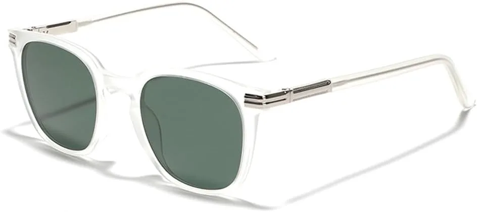 Очки в оправе для мужчин в стиле ретро, поляризованные солнцезащитные очки для женщин, защита от УФ-излучения UV400, сверхлегкие VFDHN, Clear With Green
Очки в оправе для мужчин в стиле ретро, поляризованные солнцезащитные очки для женщин, защита от УФ-излучения UV400, сверхлегкие VFDHN, Clear With Green