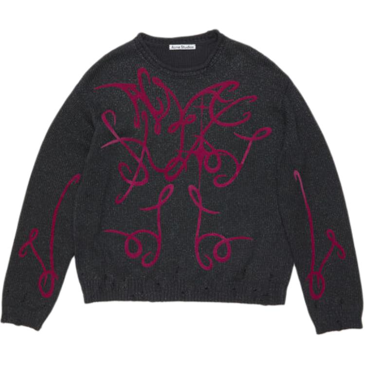 Графический принт потертый джемпер Acne Studios, серый
Графический принт потертый джемпер Acne Studios, серый