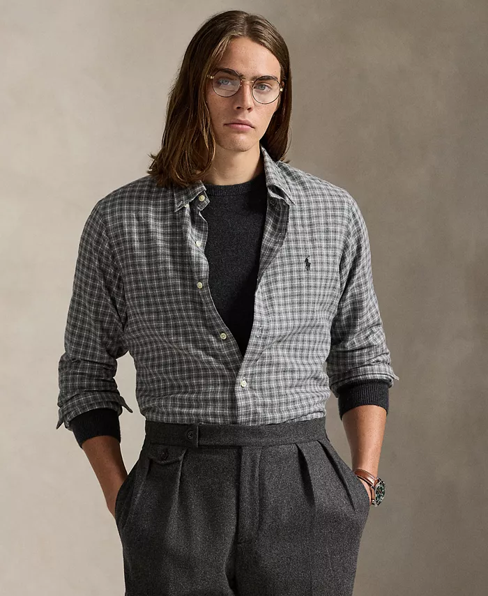 Мужская классическая рубашка в клетку из твила Polo Ralph Lauren, серый
Мужская классическая рубашка в клетку из твила Polo Ralph Lauren, серый