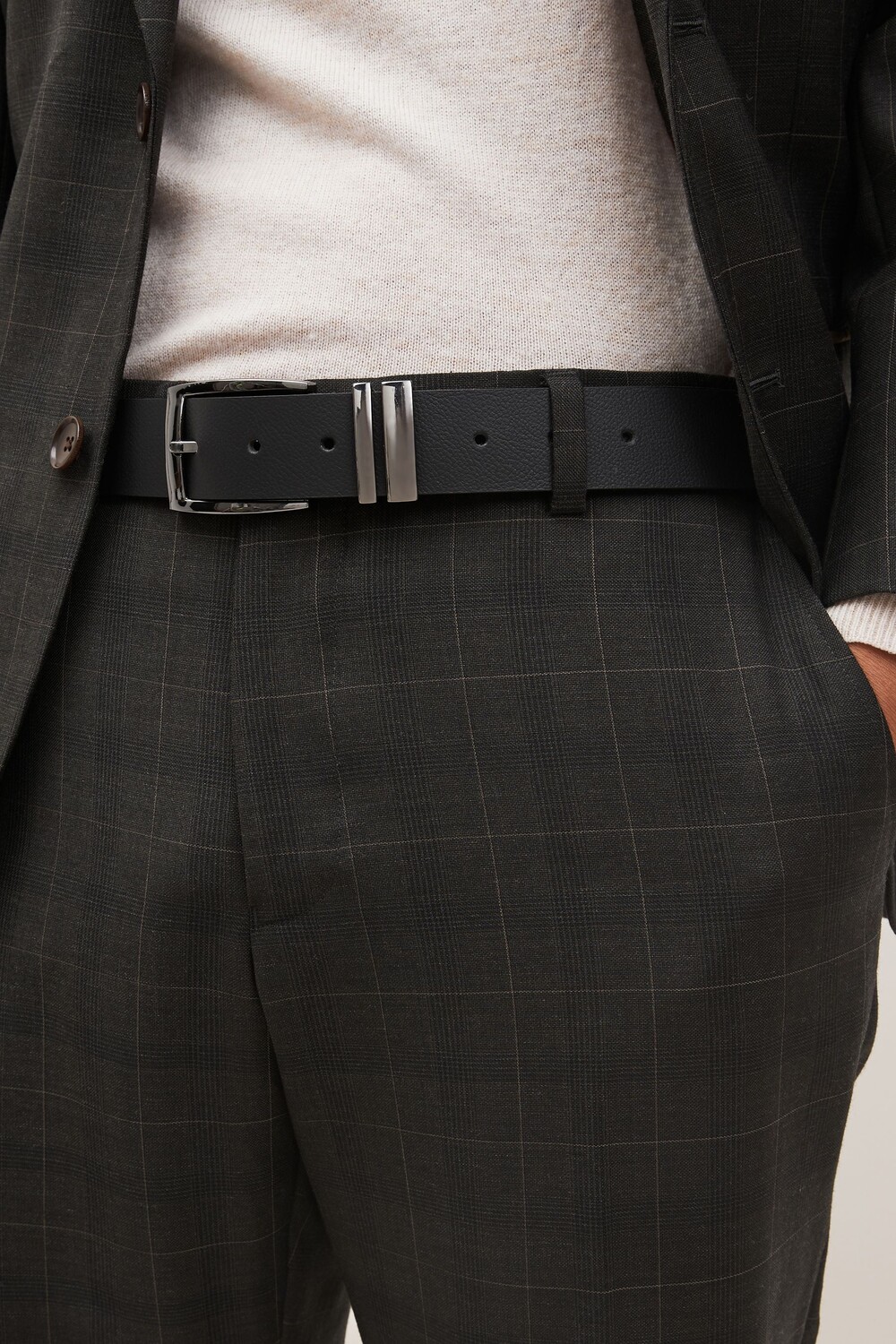 Ремень из зернистой кожи Next, черный
Ремень из зернистой кожи Next, черный