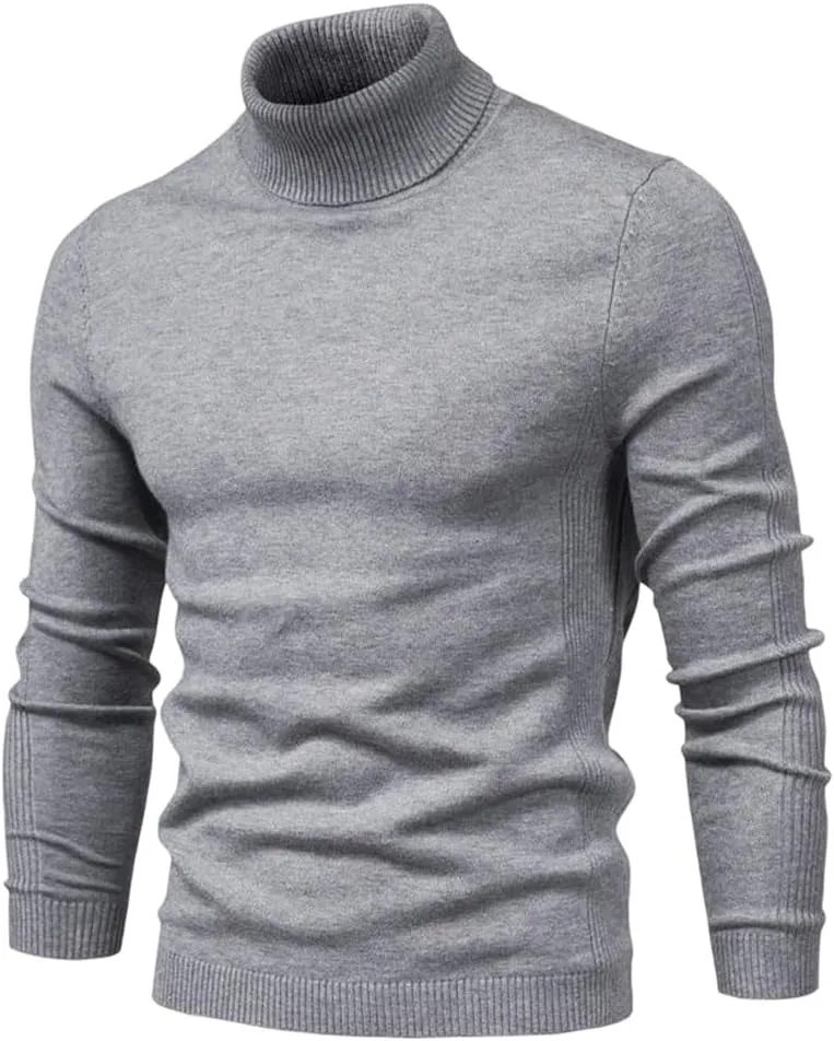 Мужской свитер с высоким воротником, утепленный, приталенный
Мужской свитер с высоким воротником, утепленный, приталенный