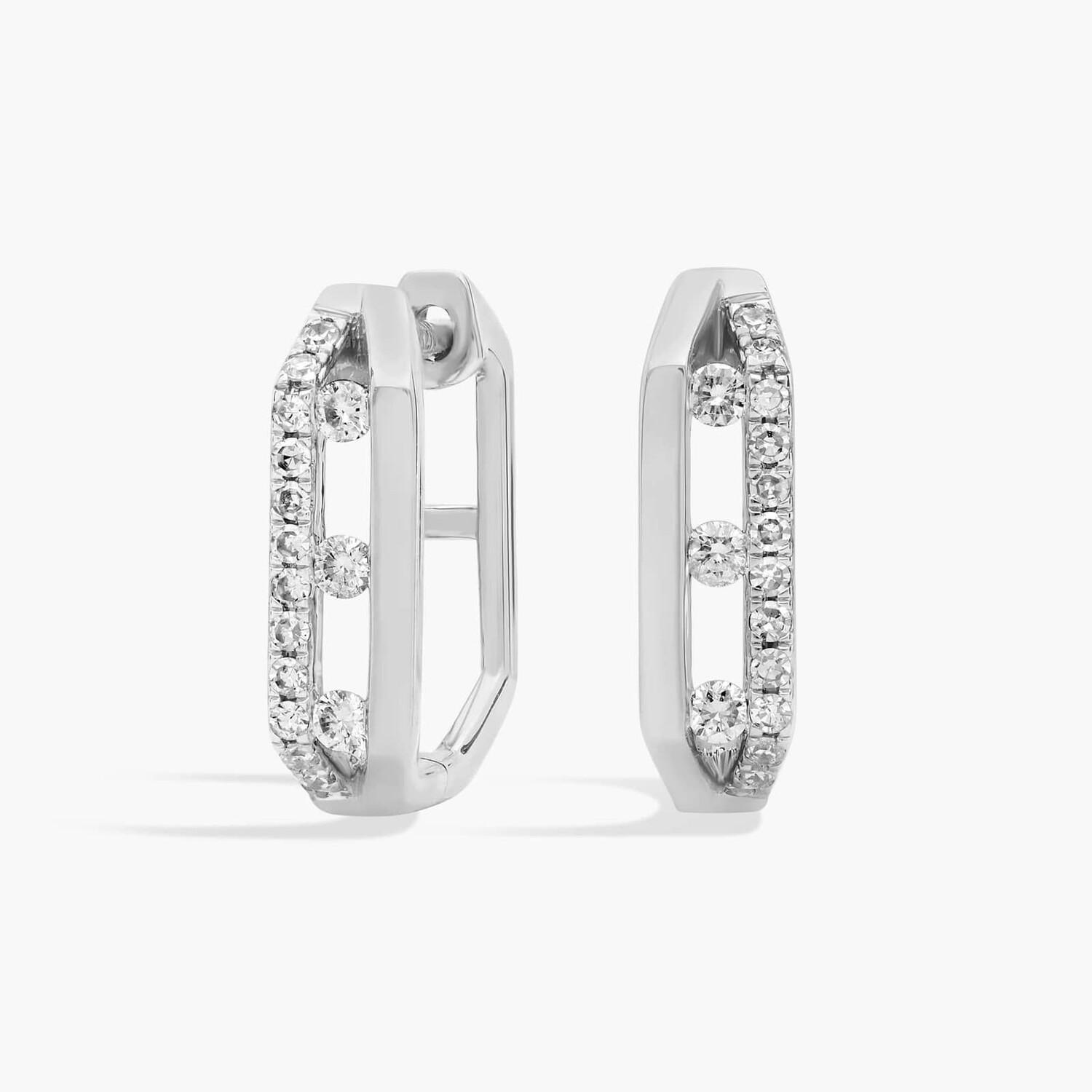 Серьги Huggie с плавающими бриллиантами Spec из 14-каратного белого золота Blue Nile
Серьги Huggie с плавающими бриллиантами Spec из 14-каратного белого золота Blue Nile